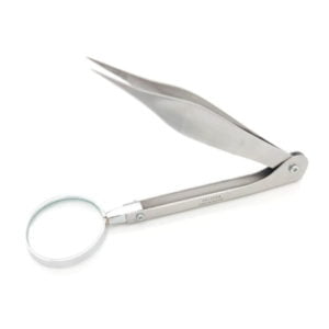Tweezers with Magnifying Glass